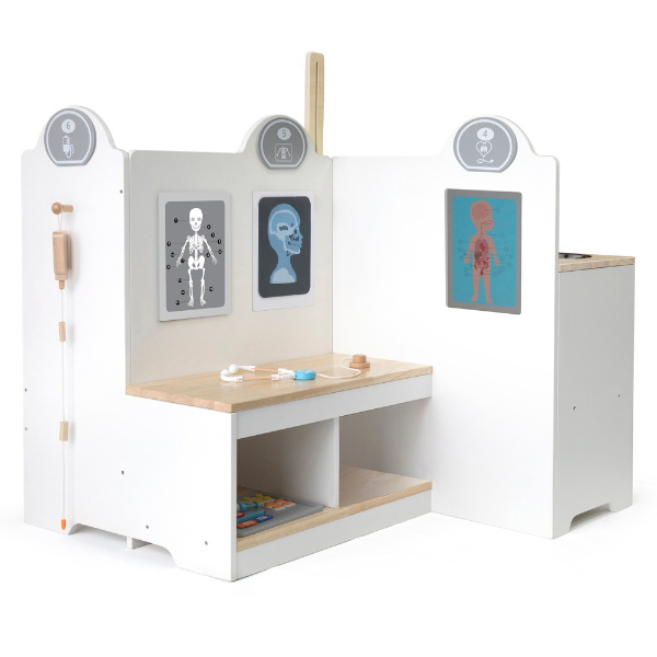 Centru medical de joacă din lemn cu accesorii, 90×94×110 cm SKU: 44549