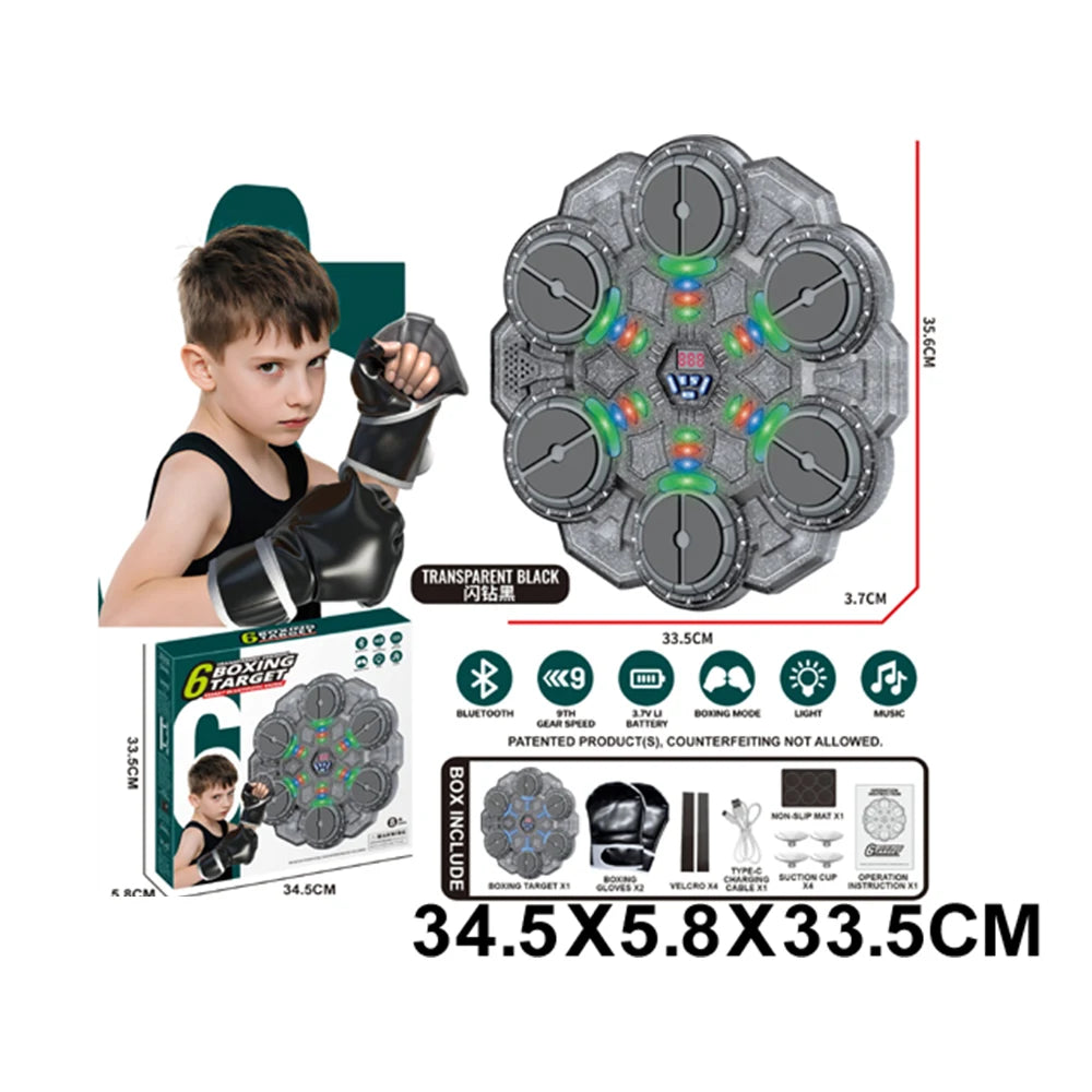Set de box pentru copii cu țintă electronică și mănuși (67390)