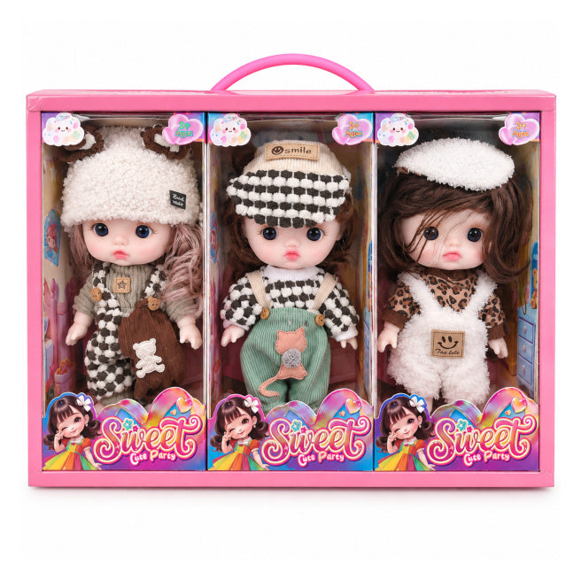 Set 3 păpușe bebeluș 23,5 cm, cod 10626a