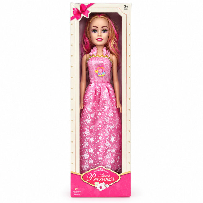 Păpușă muzicală de 82 cm cu rochie de seară, cod 10619a