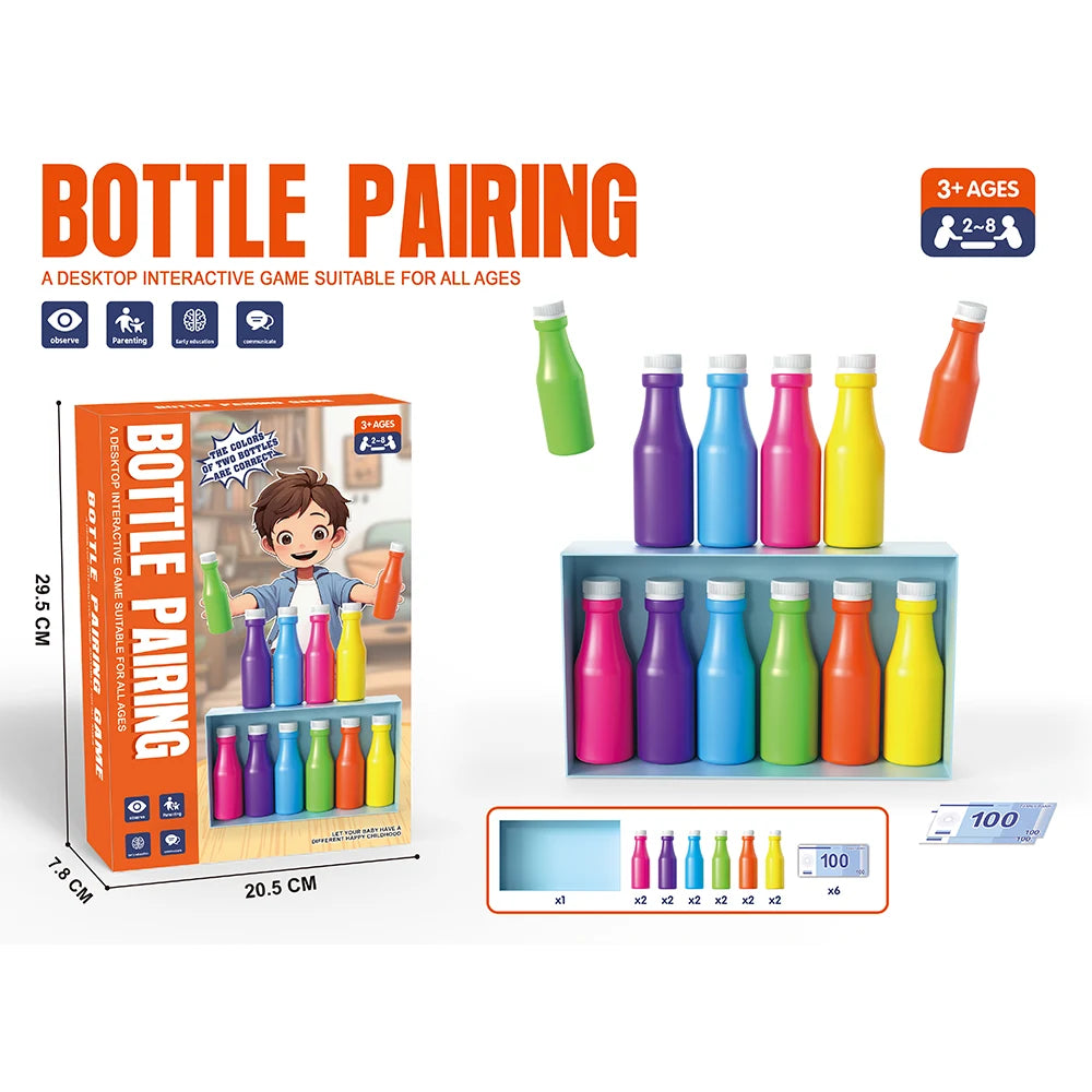 Игра на сопоставление цветов с бутылочками (54692)