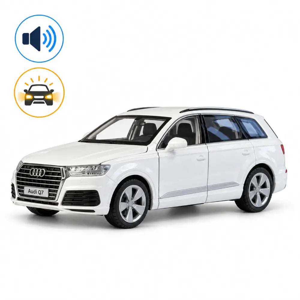 Mașină din metal Audi Q7, scară 1:24, albă, MSZ (68249A)