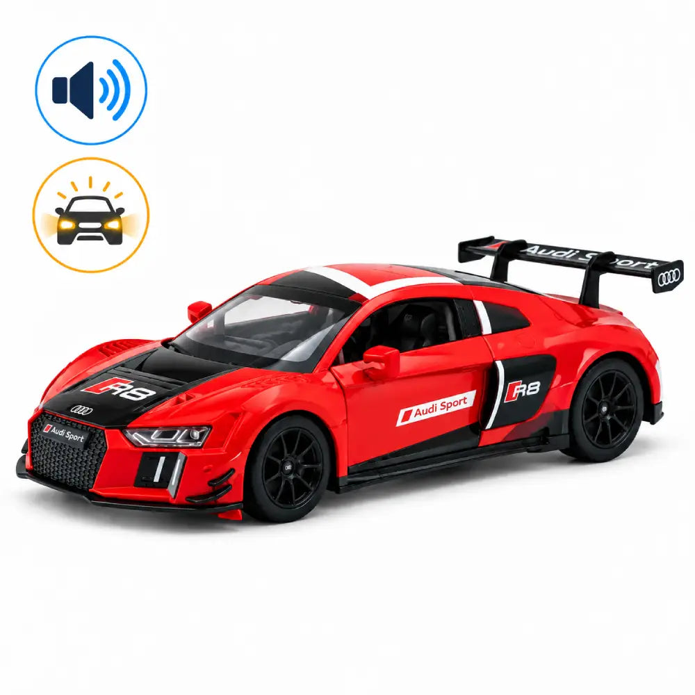 Mașină din metal Audi R8 LMS, scară 1:24, roșie, MSZ (68262A/2)