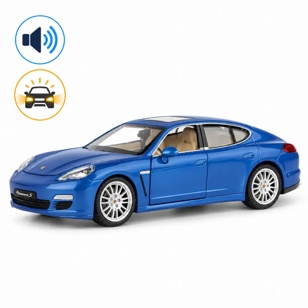 Mașină din metal Porsche Panamera S, scară 1:24, albastră, MSZ (68245A/1)