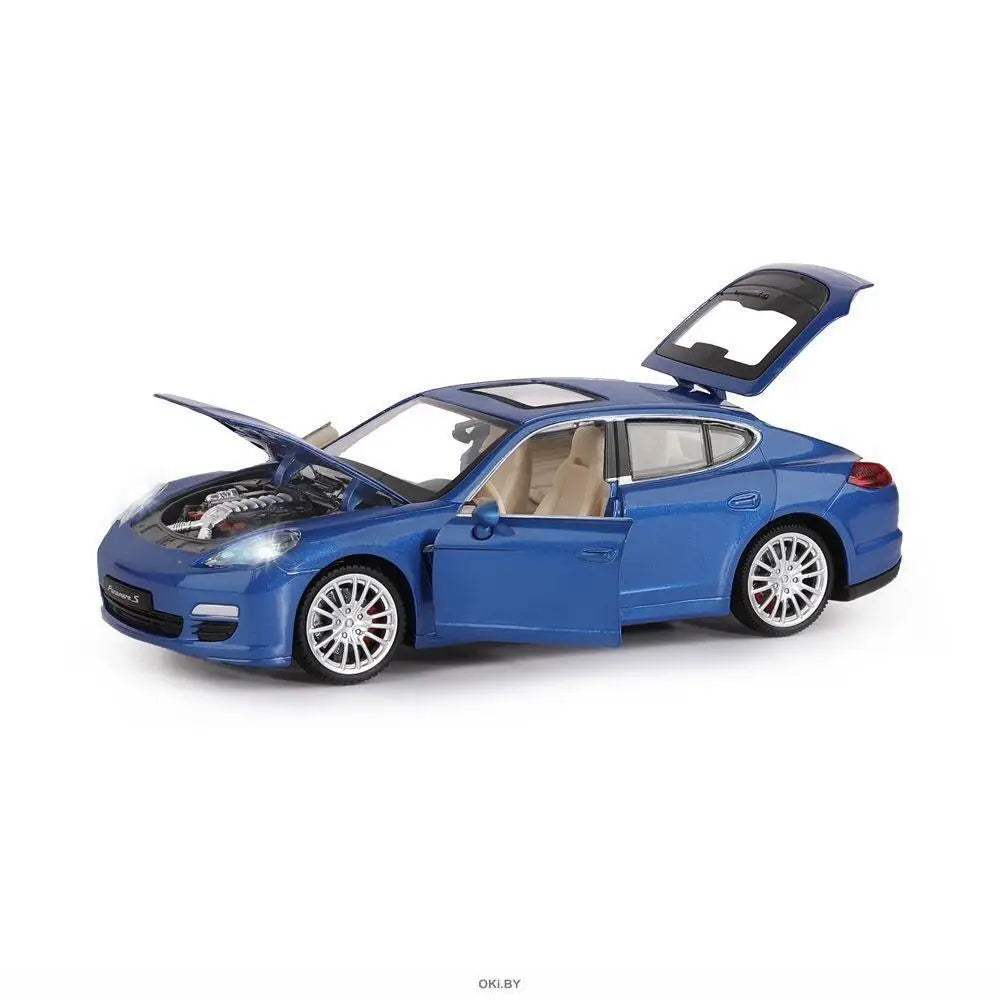 Mașină din metal Porsche Panamera S, scară 1:24, albastră, MSZ (68245A/1)