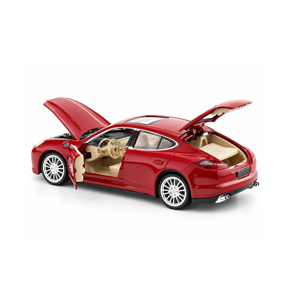 Mașină din metal Porsche Panamera S, scară 1:24, roșie, MSZ (68245A/2)