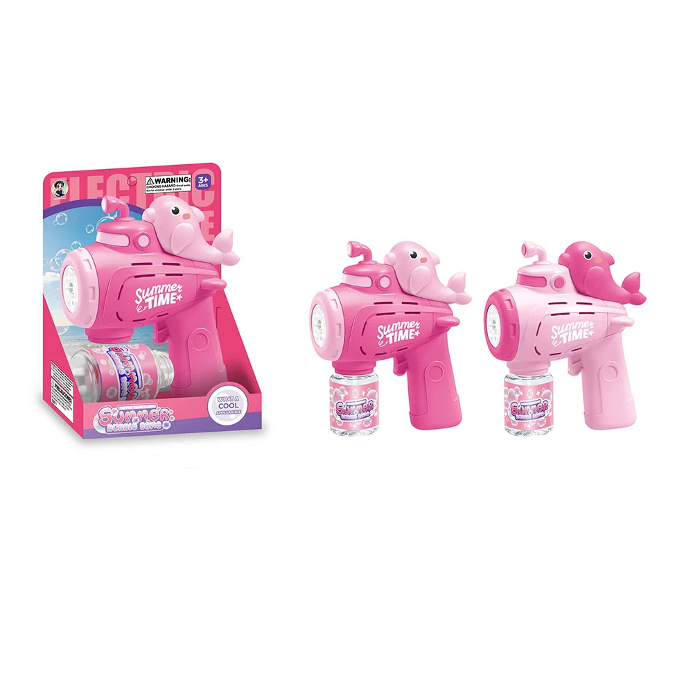 Pistol pentru baloane de săpun Delfin, cu lumini (28674)