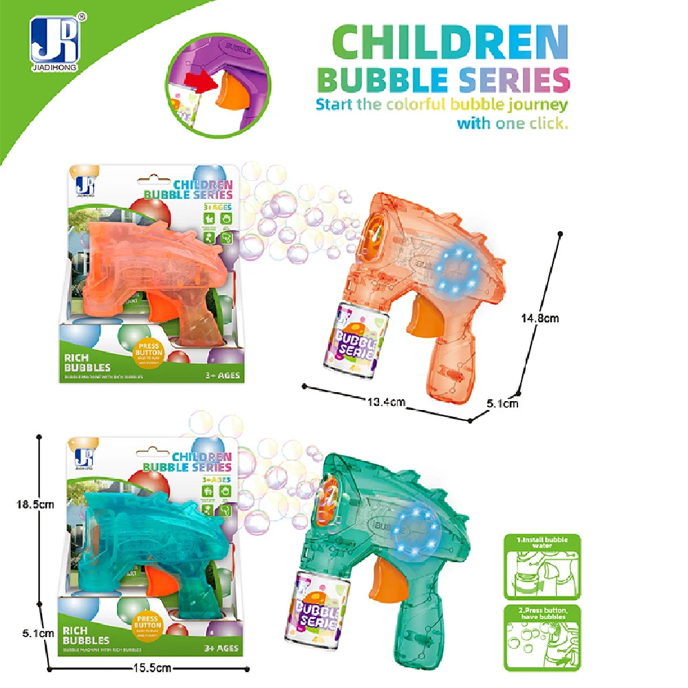 Pistol pentru baloane de săpun, cu lumini, 2 culori (93535)