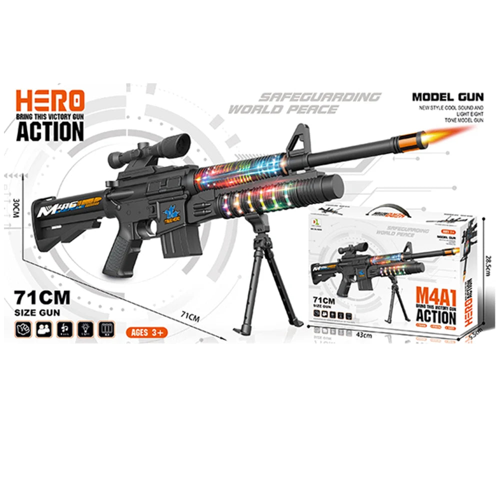 Pușcă de jucărie M4A1 cu lumini și sunete (714342)