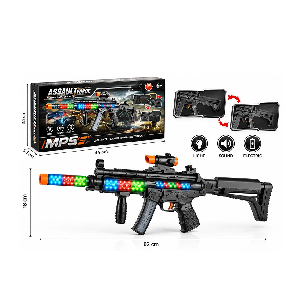Pușcă electrică MP5 cu lumini și sunete (02255)