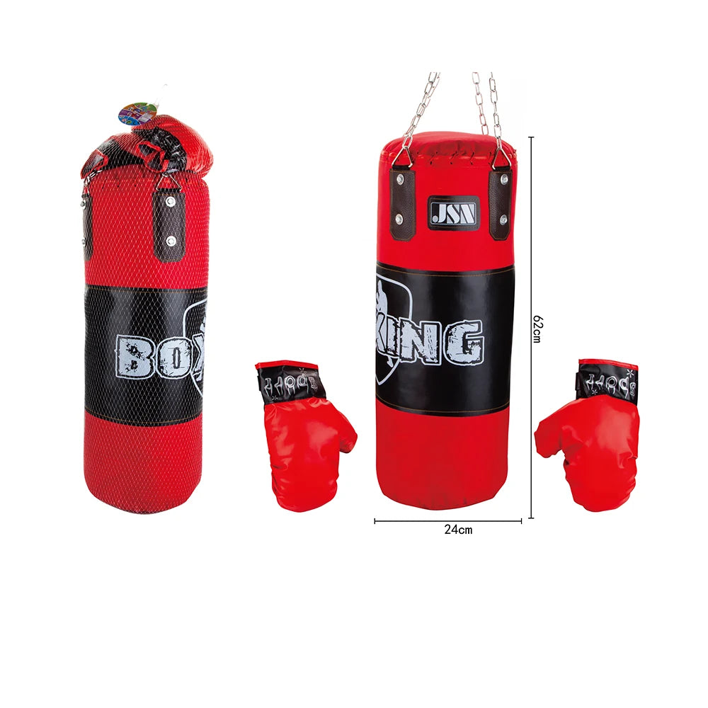 Set de box pentru copii cu sac și mănuși, 24×62 cm (57445)