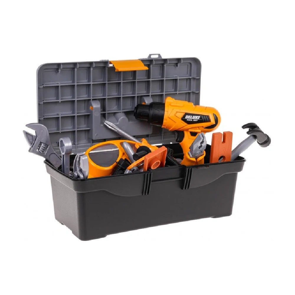 Set de scule cu bormașină electrică în ladă, 39 piese (72074)