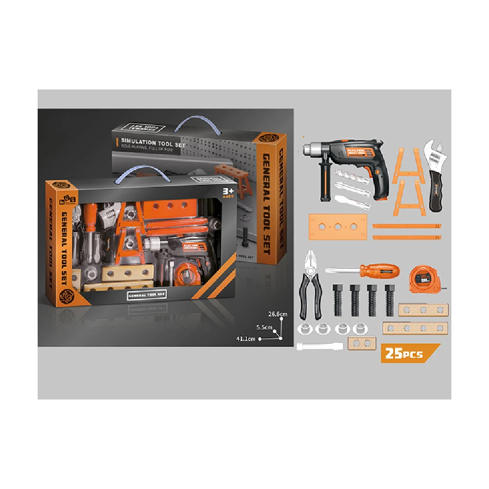 Set de scule cu bormașină electrică, 25 piese (84020)