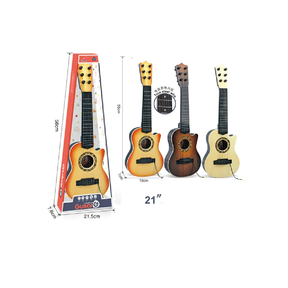 Chitară pentru copii cu 6 corzi metalice, 55 cm, 3 culori (35145)