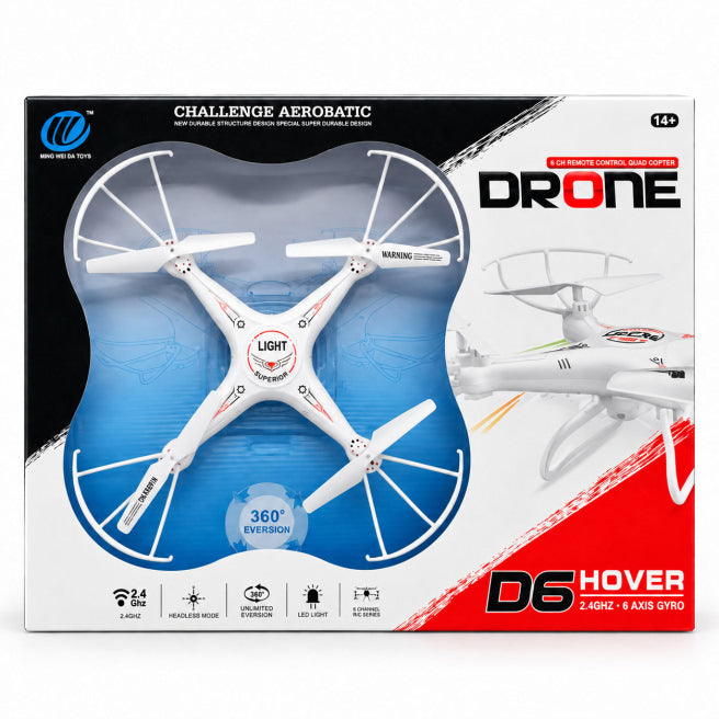 Dronă cu telecomandă Hover F8, albă, cod 3397D