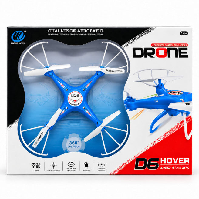 Dronă cu telecomandă Hover F8, albastră, cod 3398D
