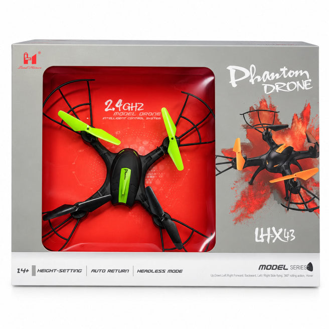 Dronă cu telecomandă X43, verde, cod 3326D