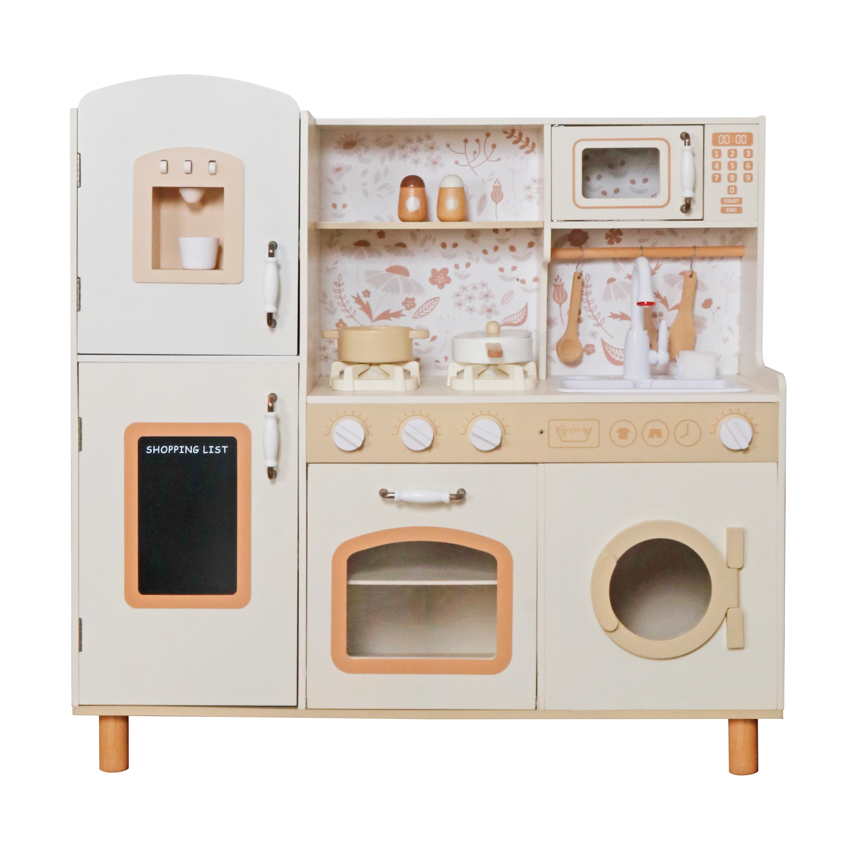 Bucătărie din lemn cu accesorii și funcții, 90,1 x 29,7 x 90 cm, albă, W10C790F cod:716594