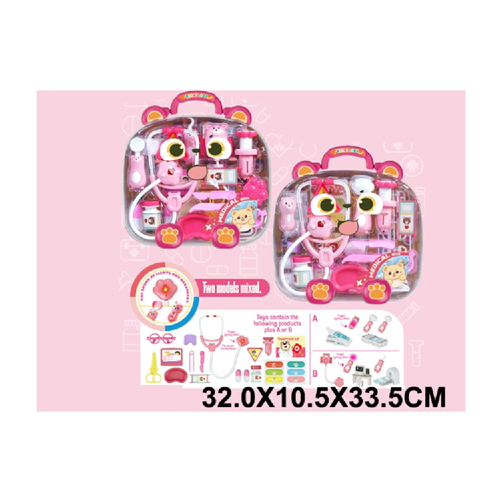 Set de doctor în gentuță, cu lumini și sunete, 2 modele (37802)