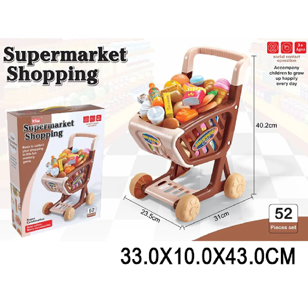 Cărucior de cumpărături cu alimente, 52 de piese (78969)