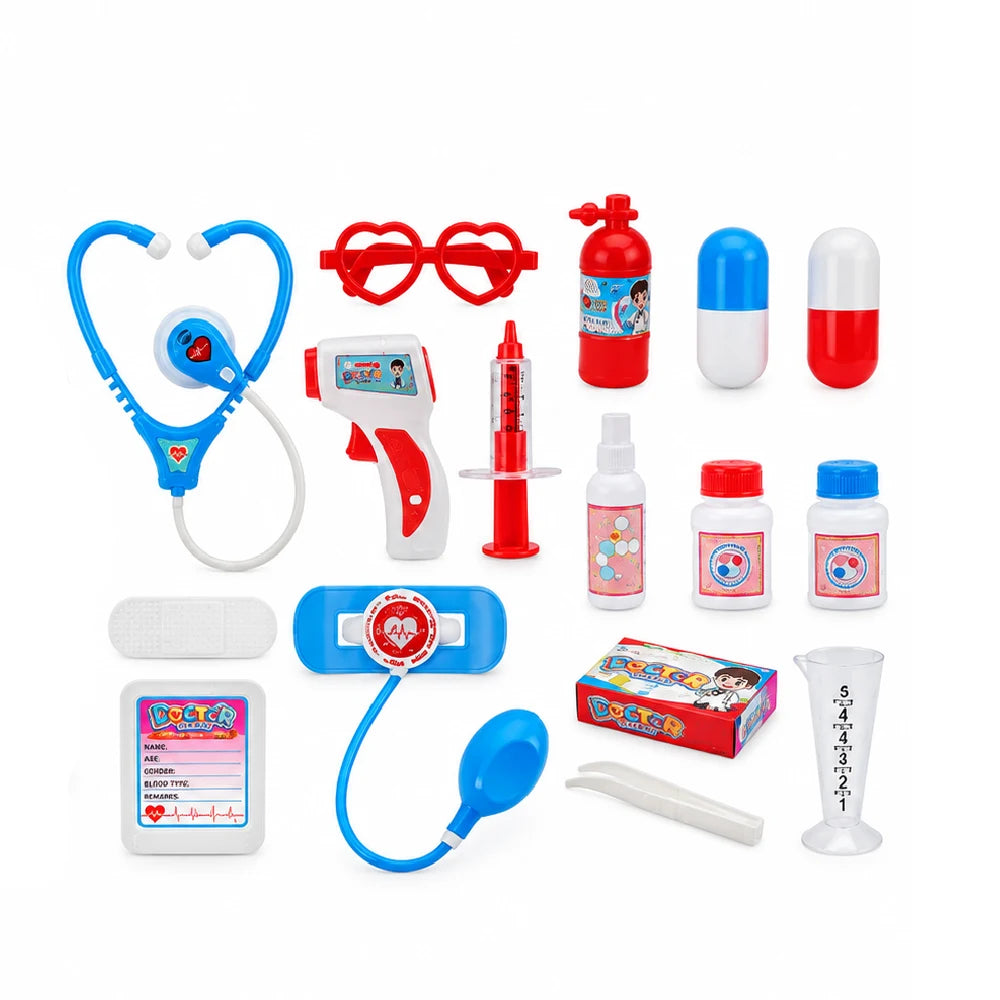 Set de doctor pentru copii cu lumini, albastru (22834)