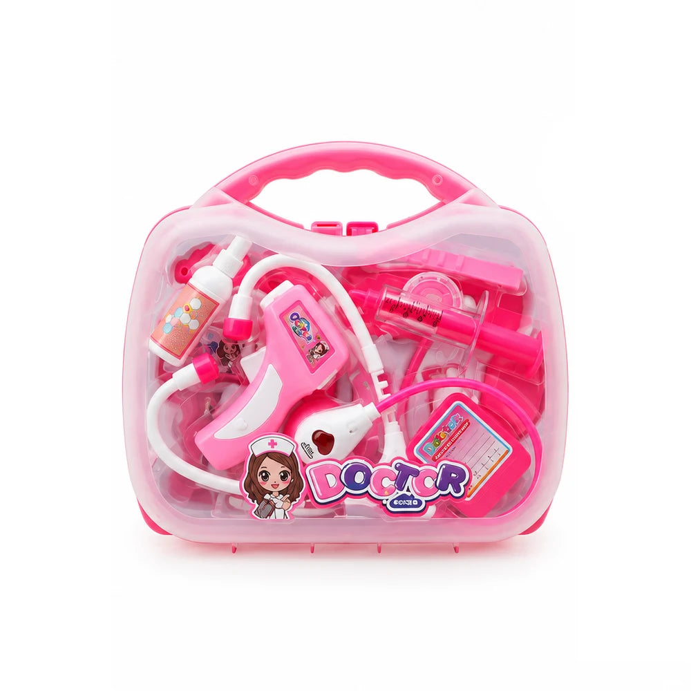 Set de doctor pentru copii cu lumini, roz (22827)