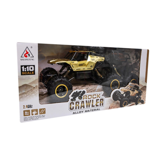 Машина «Rock Crawler» 1:10 с радиоуправлением, аккумулятором, золотая, код 752117