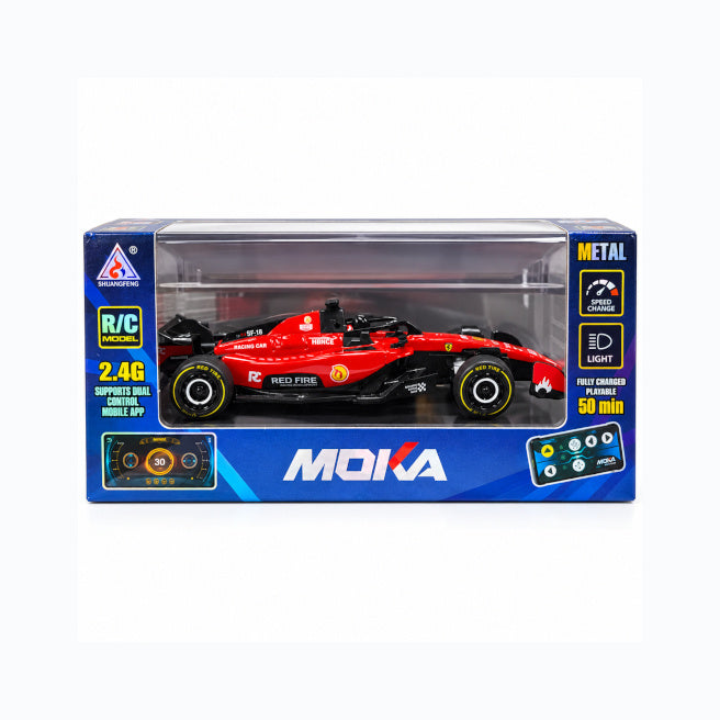 Металлическая игрушечная машина с прицепом MOKA, красная, код 3420D