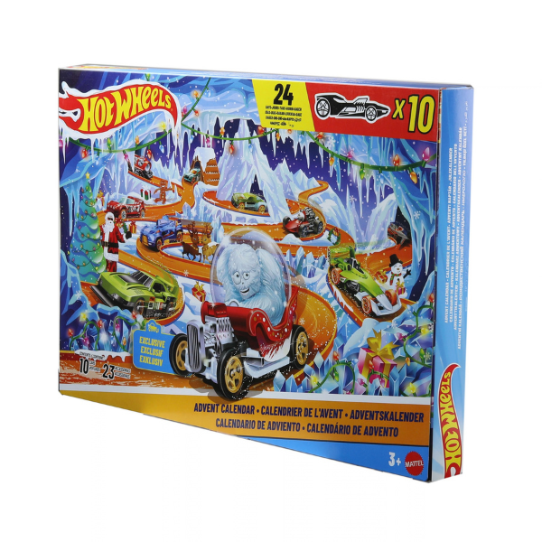 Calendar Advent Hot Wheels, 10 mașinuțe 1:64 și 14 accesorii SKU: JLG41