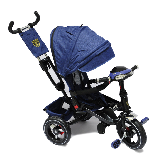 Tricicletă-cărucior cu trei roți, cu funcție de rotire a scaunului, material ECO, USB, MP3, Radio (de la 10 luni) Art. RTM300