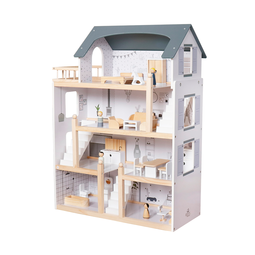 Casa de papusi din lemn 61,3*26,4*77,4 cm, sur W06A392