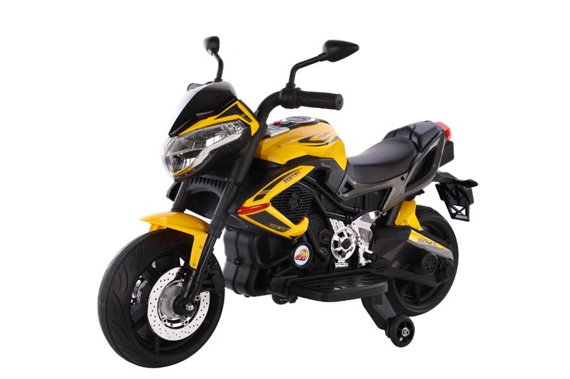 Motocicletă 12V7AH1, 2 motoare de 20W, roți moi din EVA, șa din piele, sarcină maximă 20 kg, (120×56×80CM) RT9788