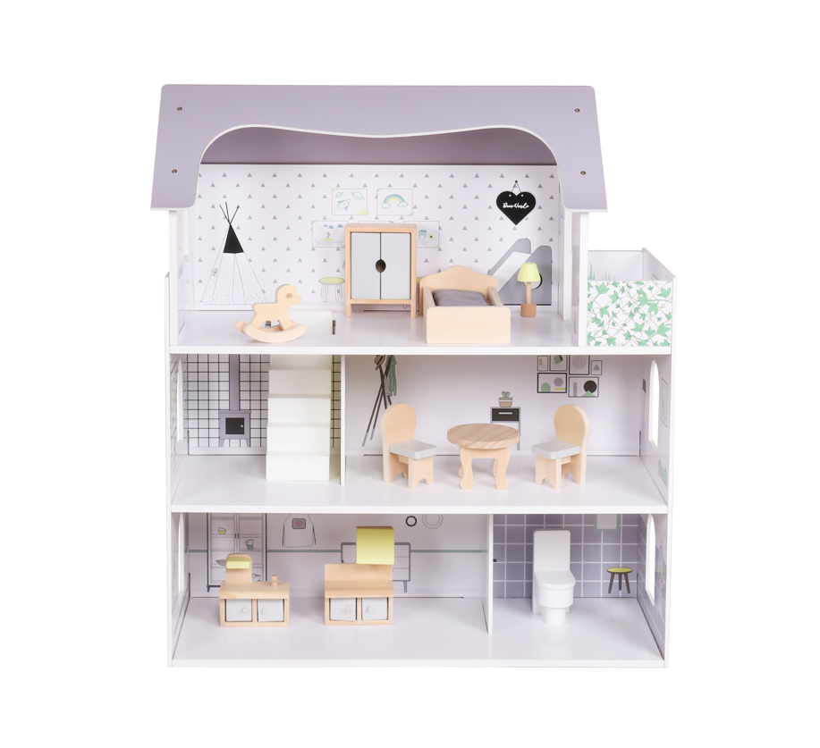 Casa de papusi din lemn 62*27*70 cm W06A393