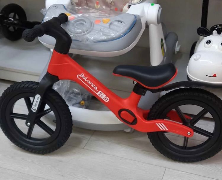 Bicicletă fără pedale pentru copii, 12′, roșie (13605)