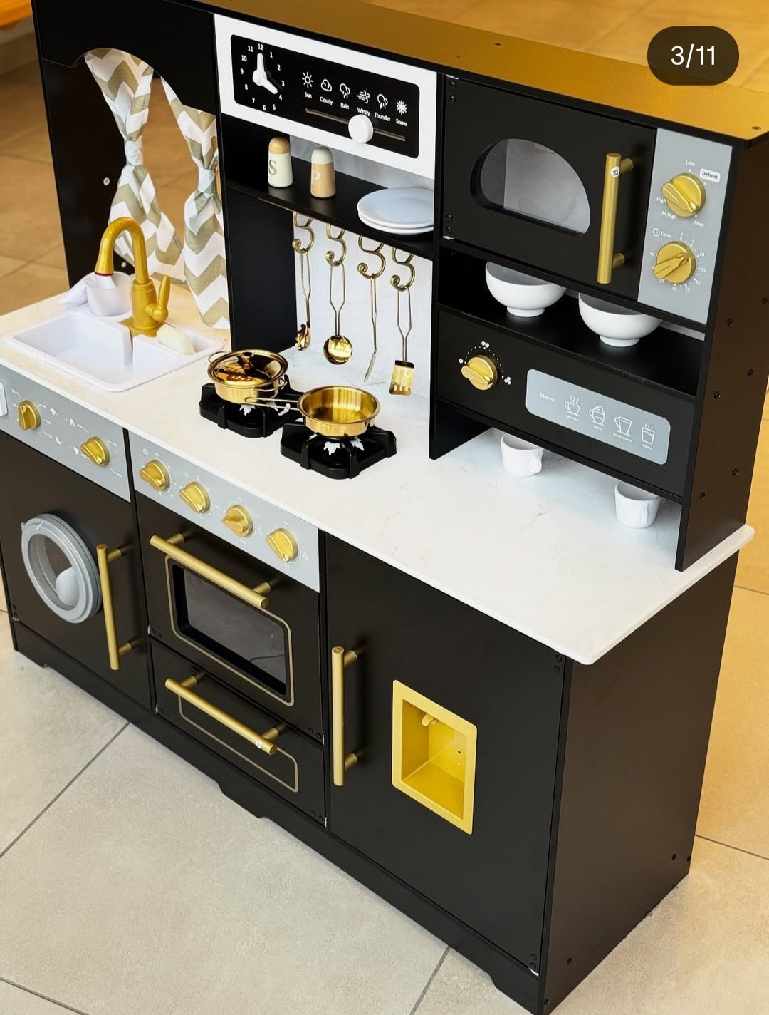 Bucatarie din lemn cu accesorii si functii 109*32*102cm w10c909D