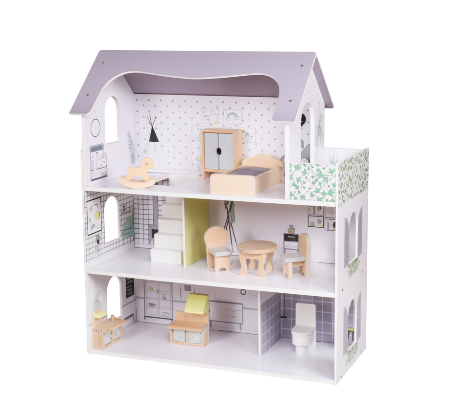 Casa de papusi din lemn 62*27*70 cm W06A393