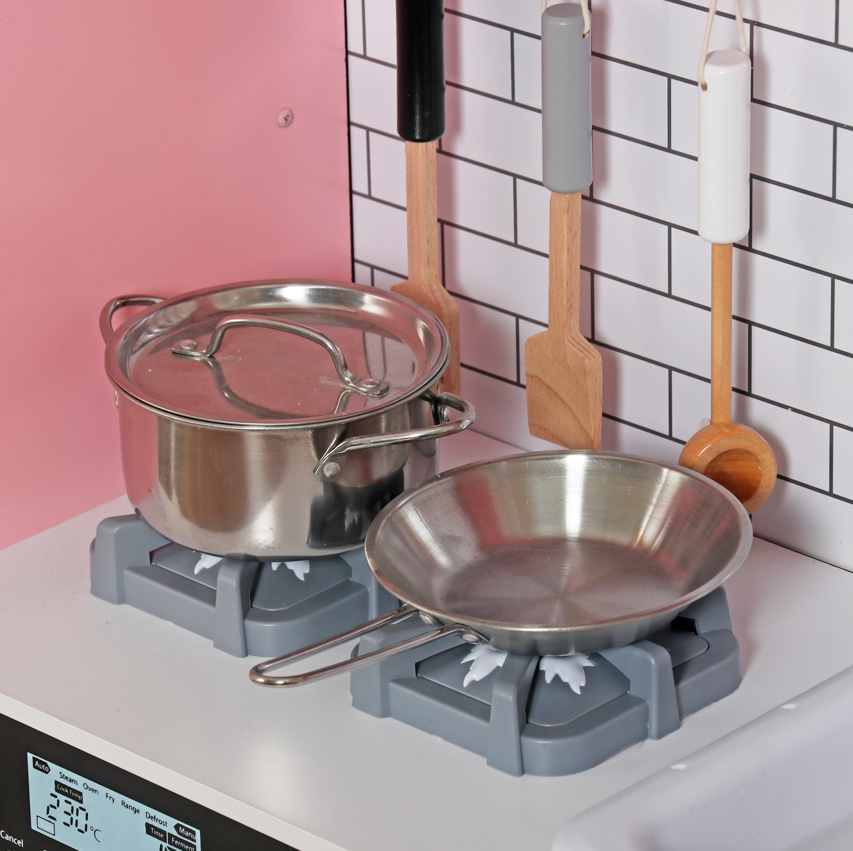 Деревянная кухня с аксессуарами и функциями 94x31x94 см, розовая W10C513O