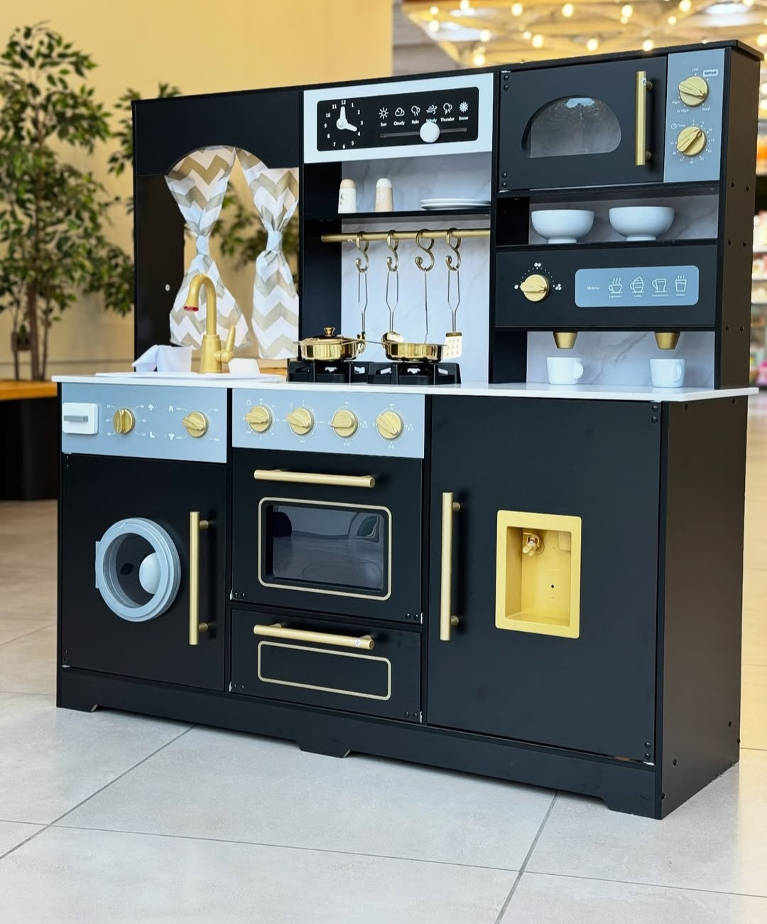 Bucatarie din lemn cu accesorii si functii 109*32*102cm w10c909D