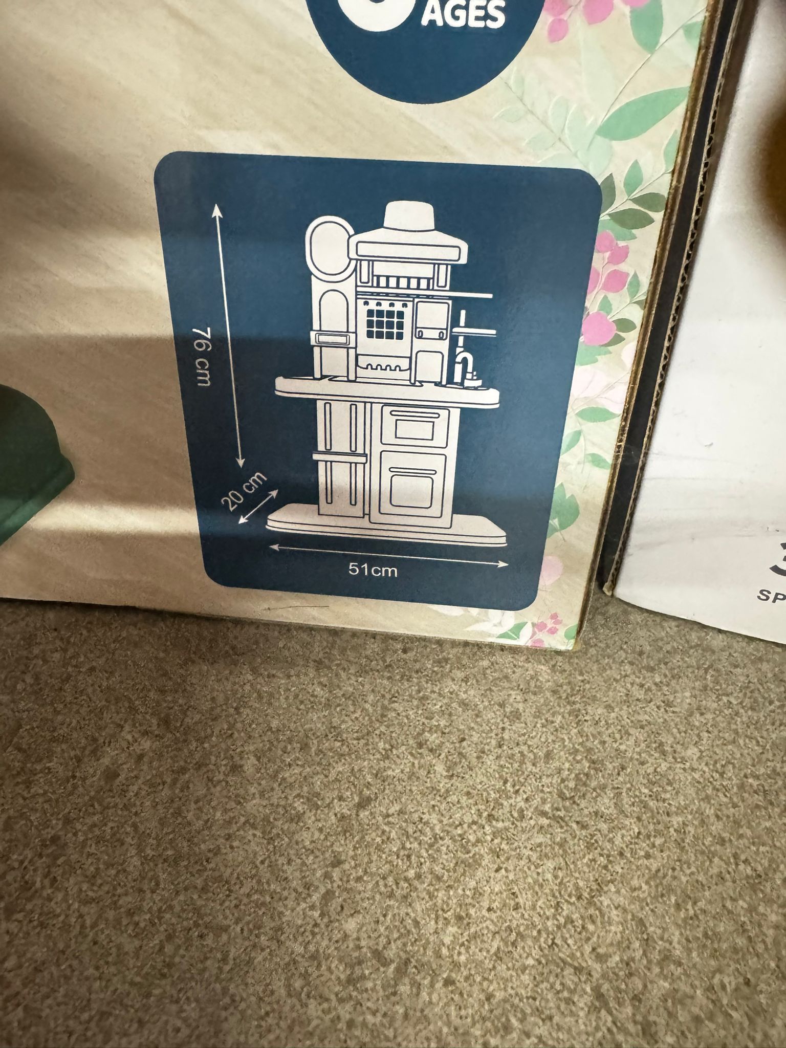 Игровой набор "Кухня" с плитой и мойкой, со светом и звуком, бирюзовый цвет, код 612026