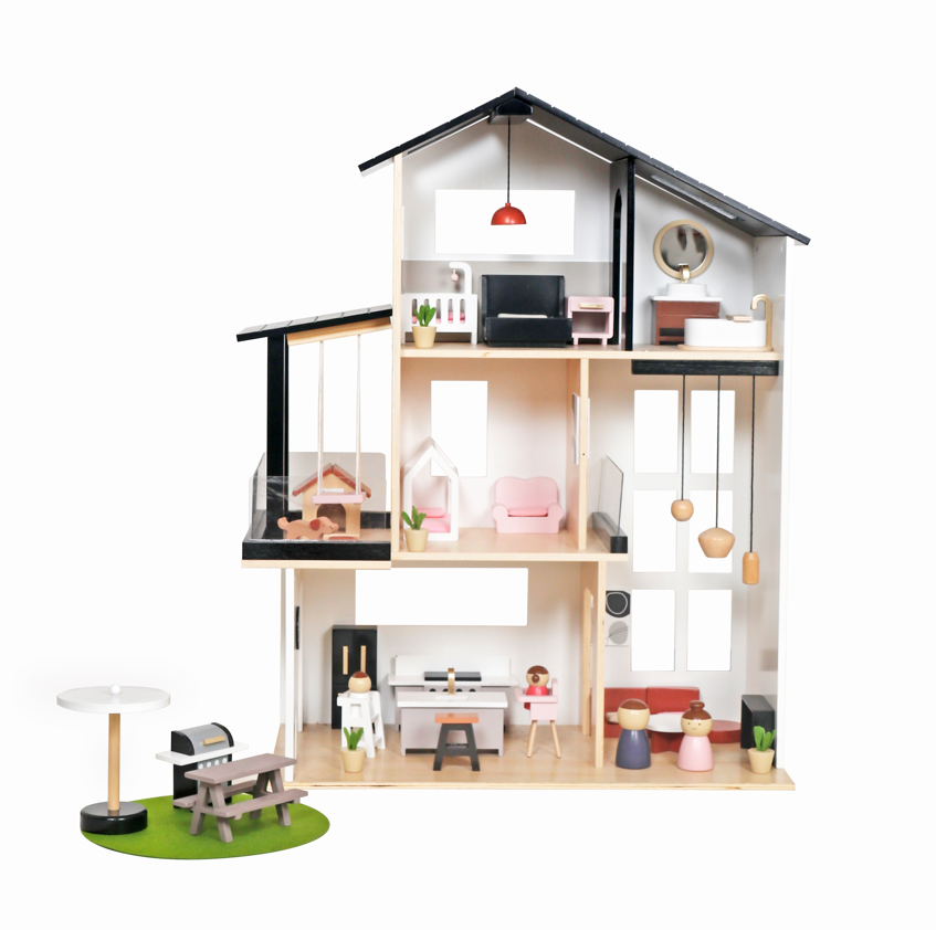 Casa de papusi din lemn 59,5*30*79 cm, W06A539