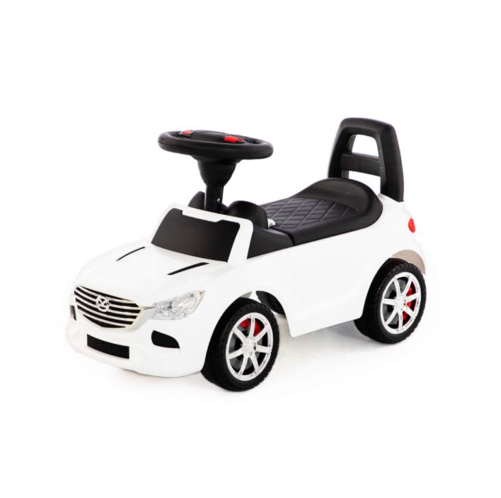 Каталка-автомобиль "SuperCar" №4 со звуковым сигналом (белая)(Полесье) арт.84514