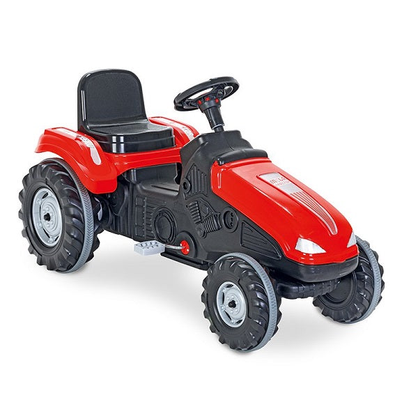Tractor cu pedale „Mega”, roșu/verde, art.07321, 114 × 64 × 50 cm,pina la 60 kg, Pilsan