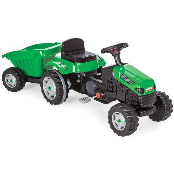 Tractor cu remorca ACTIVE, roșu/verde, art.07316, Pilsan,