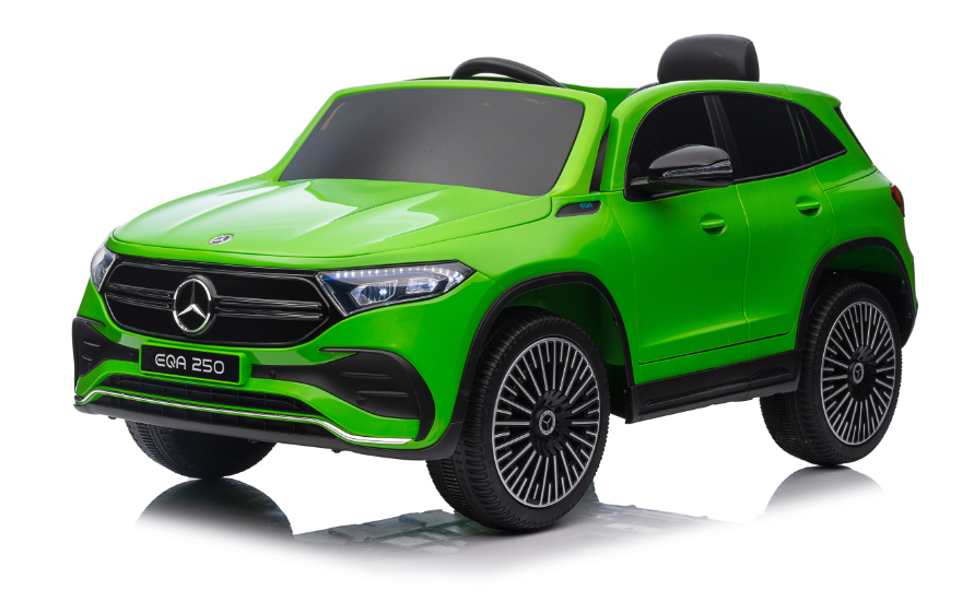 Машина Mercedes-Benz
 Максимальная нагрузка: 30 кг.
 (кожаные сиденья, аккумулятор 12 В 7 Ач x1, MP3, 4 мотора, пульт дистанционного управления, мягкие колеса EVA)
 Размеры: 111,5 x 69 x 52,5 см.
 Код товара: MX625/2/5/3