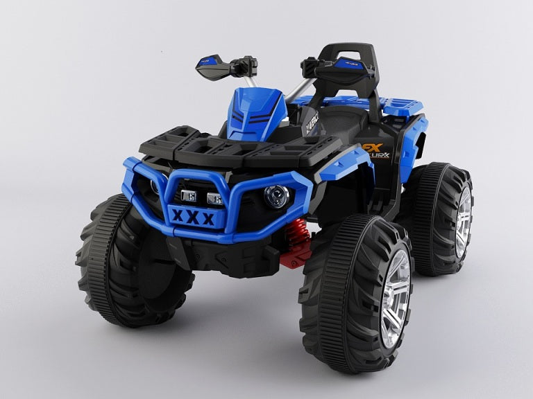 ATV , sarcină maximă 35 kg (roți moi din EVA, scaune din piele, baterie 12V 10Ah, MP3, 4 motoare, amortizoare, dimensiuni 125x82x76 cm), Articol MBBB3588