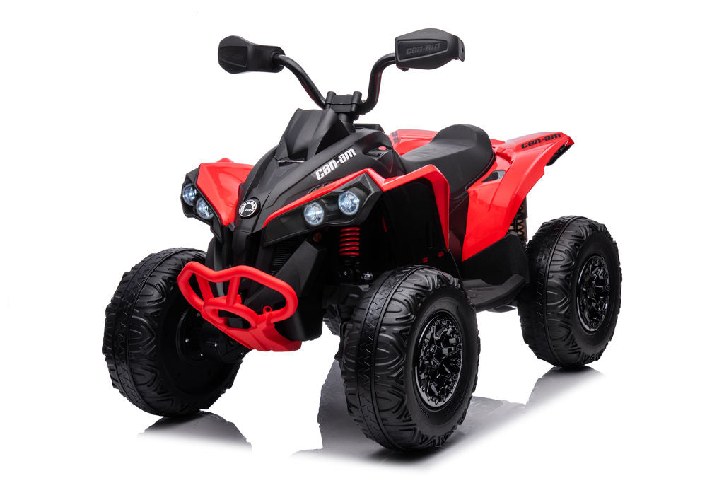 Квадроцикл CAN-AM, максимальная нагрузка 30 кг, (мягкие колеса, кожаные сиденья, 12В10Ач*1, МП-3, 4 мотора, амортизаторы, размеры 108 x 63,5 x 70 см) Артикул CA002