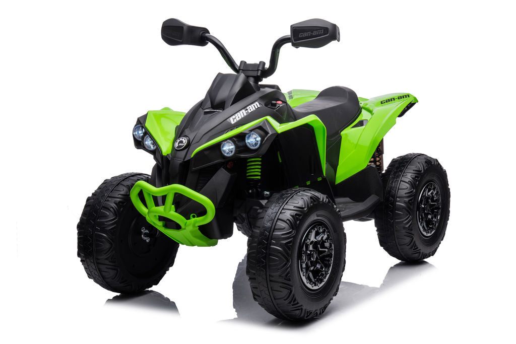 Квадроцикл CAN-AM, максимальная нагрузка 30 кг, (мягкие колеса, кожаные сиденья, 12В10Ач*1, МП-3, 4 мотора, амортизаторы, размеры 108 x 63,5 x 70 см) Артикул CA002
