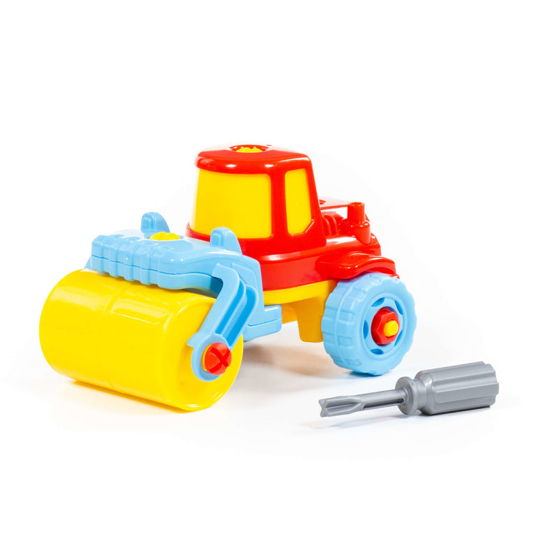 Constructor-vehicul „Compactor rutier” (18 elemente) (în pungă) (Polesie) art. 77776