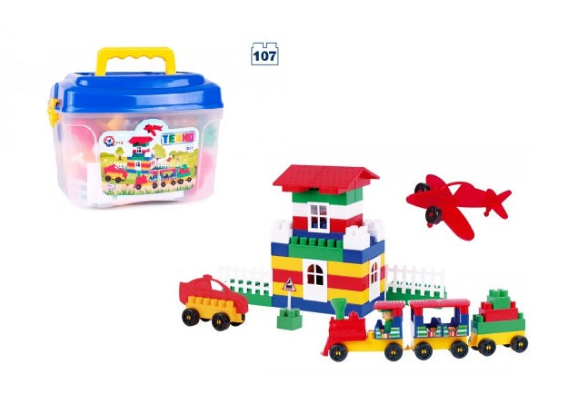 Set de construcție „Tehno TehnoK” în geantă,107 piese  art. 3640