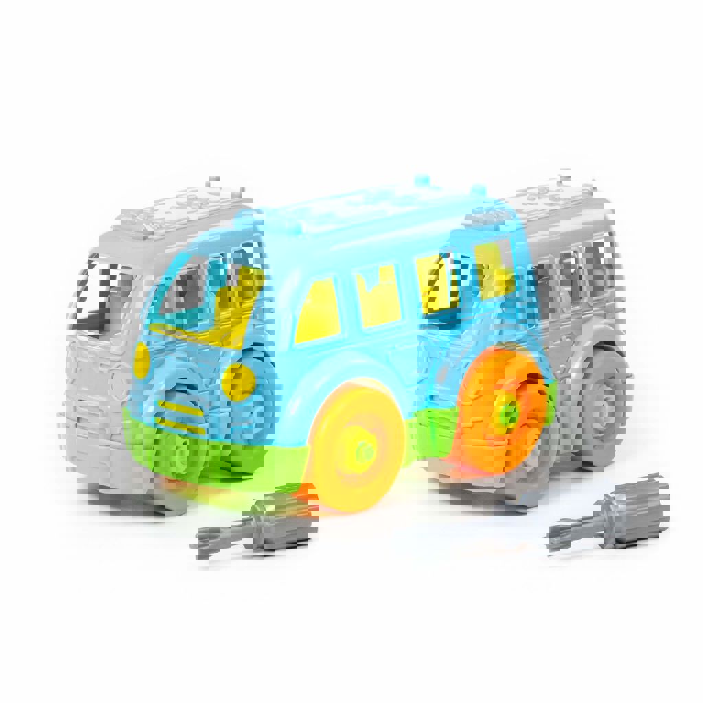 Constructor transport "Autobuz mic" (15 elemente) (255x95x200mm) art. 78995